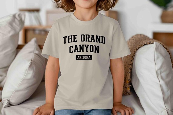 Kids Grand Canyon Shirt National Park Shirt Athletic Minimal Hiker T Shirt Gift Idea Him Travel Tourist Youth Arizona AZ Tee Grunge 1919