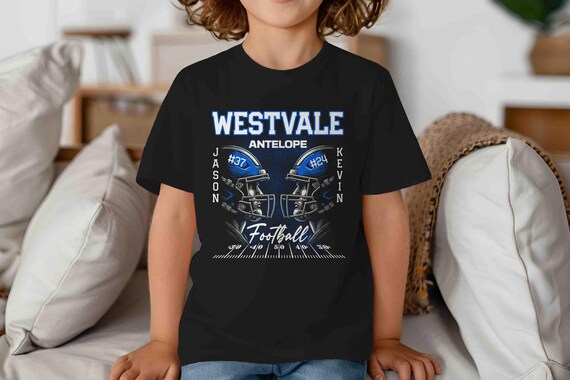 Kids Personalized Football T Shirt Custom Football Senior Shirt Personalized Football Brother 2 Players Two Boys Custom Unisex Gift Idea