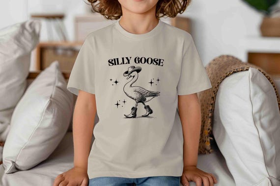 Kids Funny Goose Sweatshirt Silly Goose Crewneck Gift Idea Pullover Graphic Humor Joke Cute Matching Best Friends Serious Unisex For Her