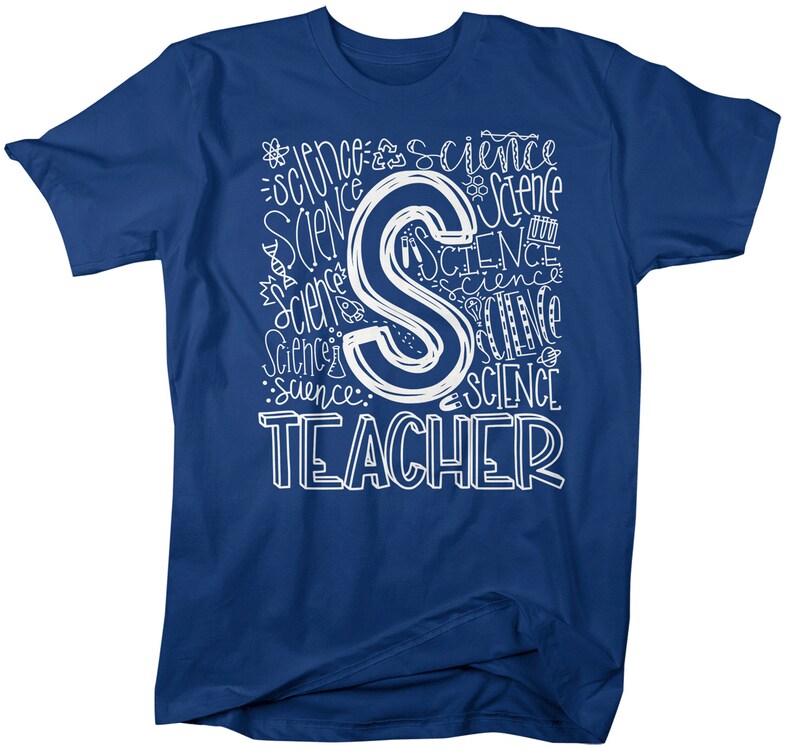 Men's Science Teacher T Shirt Science Typography T Shirt Etsy