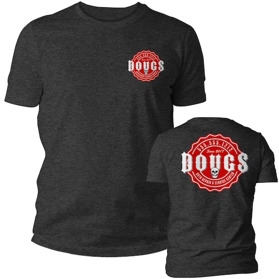 Men's Custom Mechanic Shirt Personalized Garage Auto Company Shirt Repair Tee Logo Grunge Car Fix Shirt T-Shirt Name Business Unisex