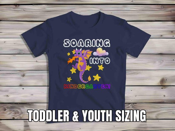 Kids Kindergarten Shirt Back To School TShirt Dragon T-Shirt Soaring Into Kindergarten T Shirt Flying Fire Dragon Children's Gift Girl's