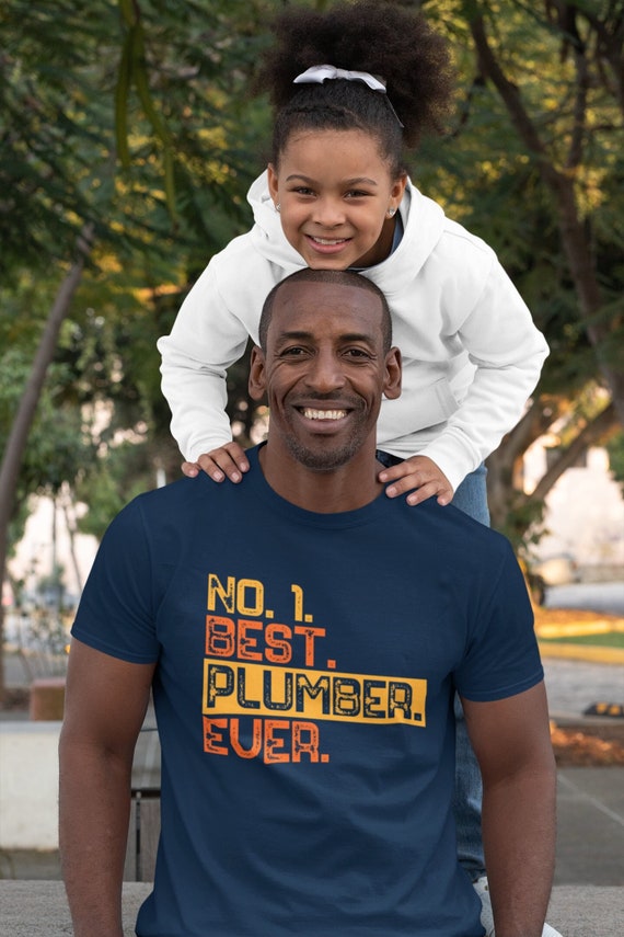 Men's No. 1 Plumber T-Shirt Father's Day Gift Idea Master Plumbing Shirt #1 Top Best Ever T-Shirt Greatest Pipes Flag Plumber T Shirt