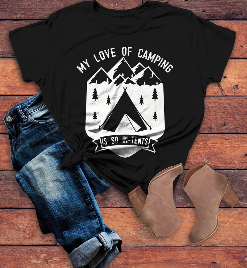 Women's Camping T Shirt Love Camping Shirts in Tents Shirt Etsy