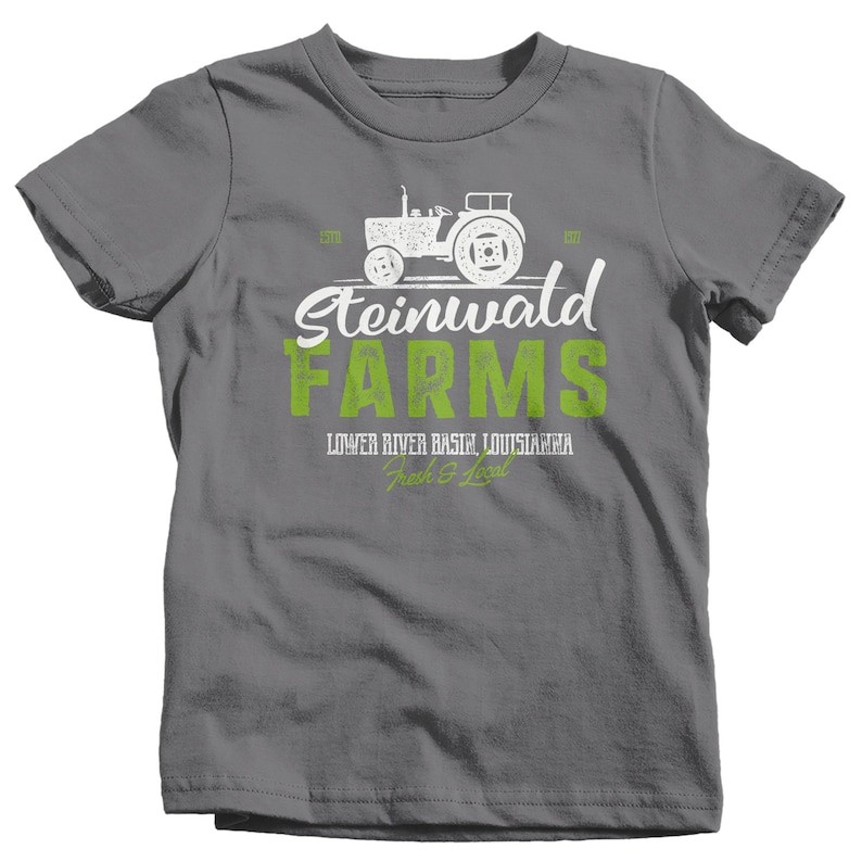 Kids Personalized Farm T Shirt Vintage Farming Shirt Personalized Farm Tractor Shirts Custom Farm T Shirt Boys Girls Youth image 3