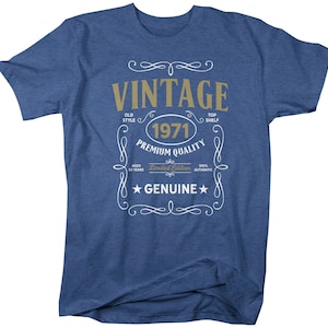 Men's Vintage 1971 50th Birthday T-shirt Classic Fifty - Etsy