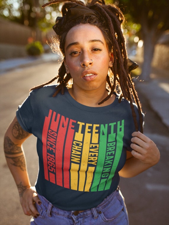 Women's Juneteenth Shirt Breaking Every 