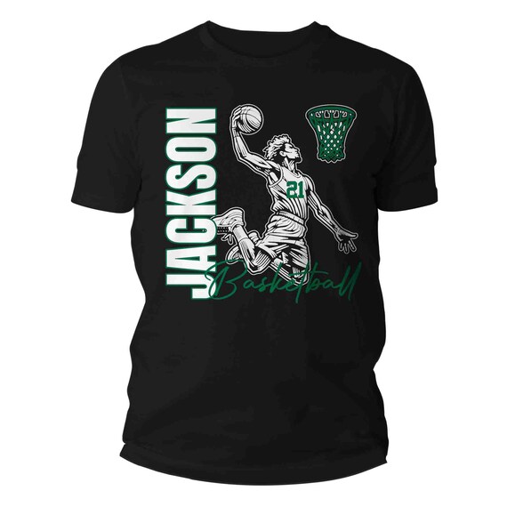 Men's Personalized Basketball T Shirt Custom Streetwear Dad Shirt Personalized Name Slam Dunk Mom Team Senior Custom Unisex Gift Idea