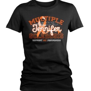 Women&#39;s Personalized Multiple Sclerosis T-Shirt Awareness Shirts MS Team Custom Shirts Name Tee