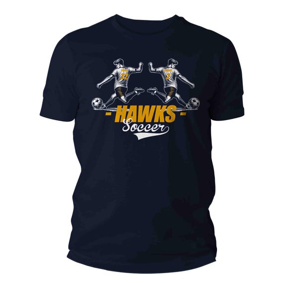 Men's Personalized Soccer T Shirt Custom Soccer Senior Shirt Personalized Soccer Dad Mom 2 Players Two Boys Custom Unisex Gift Idea