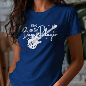 Men&#39;s Funny Band Shirt Dibs On Bass Player TShirt Cute Bass Guitar Wife Girlfriend Gift T Shirt Humor Bassist Shirt Gift Idea Unisex Tee