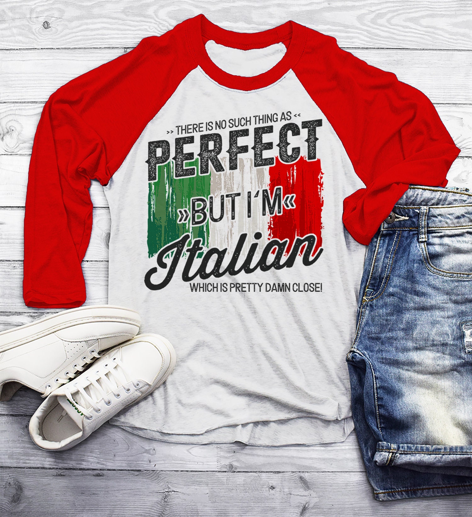 Men's Funny Italian Tshirt No Such Thing as Perfect Damn Etsy