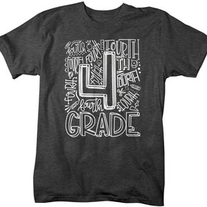 Men's Fourth Grade Teacher T Shirt 4th Grade Typography T - Etsy