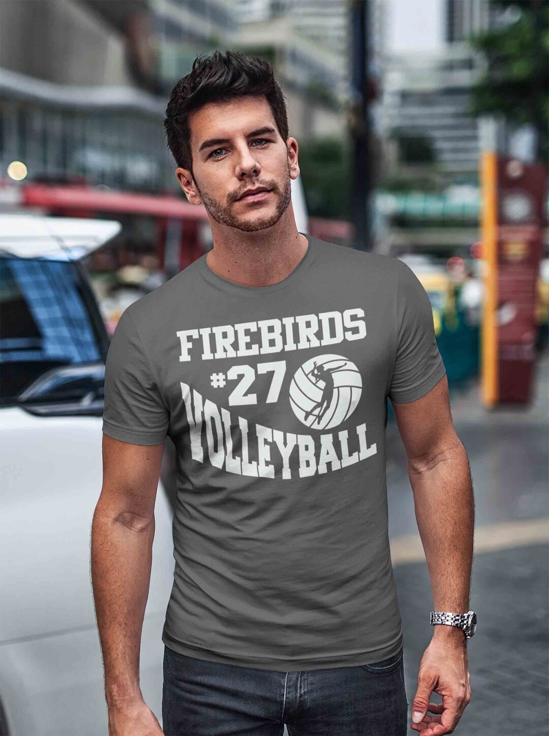 Men's Personalized Volleyball T Shirt Custom Volleyball Mascot Shirts