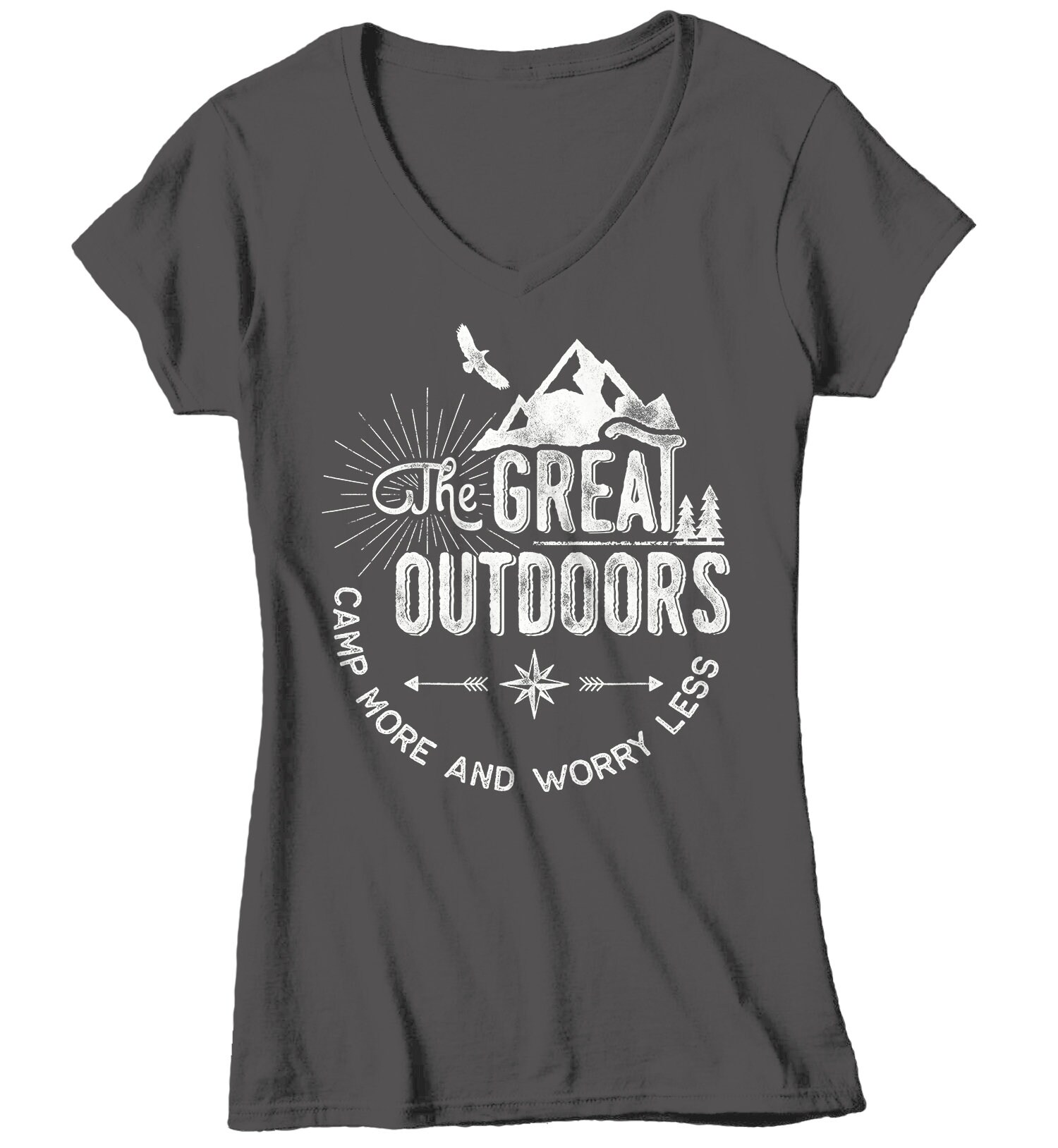Women's Great Outdoors TShirt Camp More Shirts Worry Less Etsy