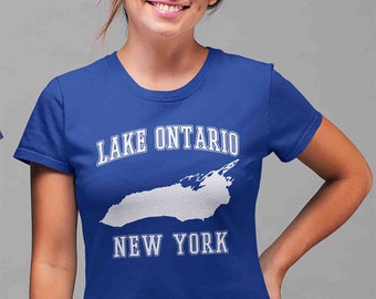 Lake Ontario Women's T-Shirt, Vintage Boating Tee