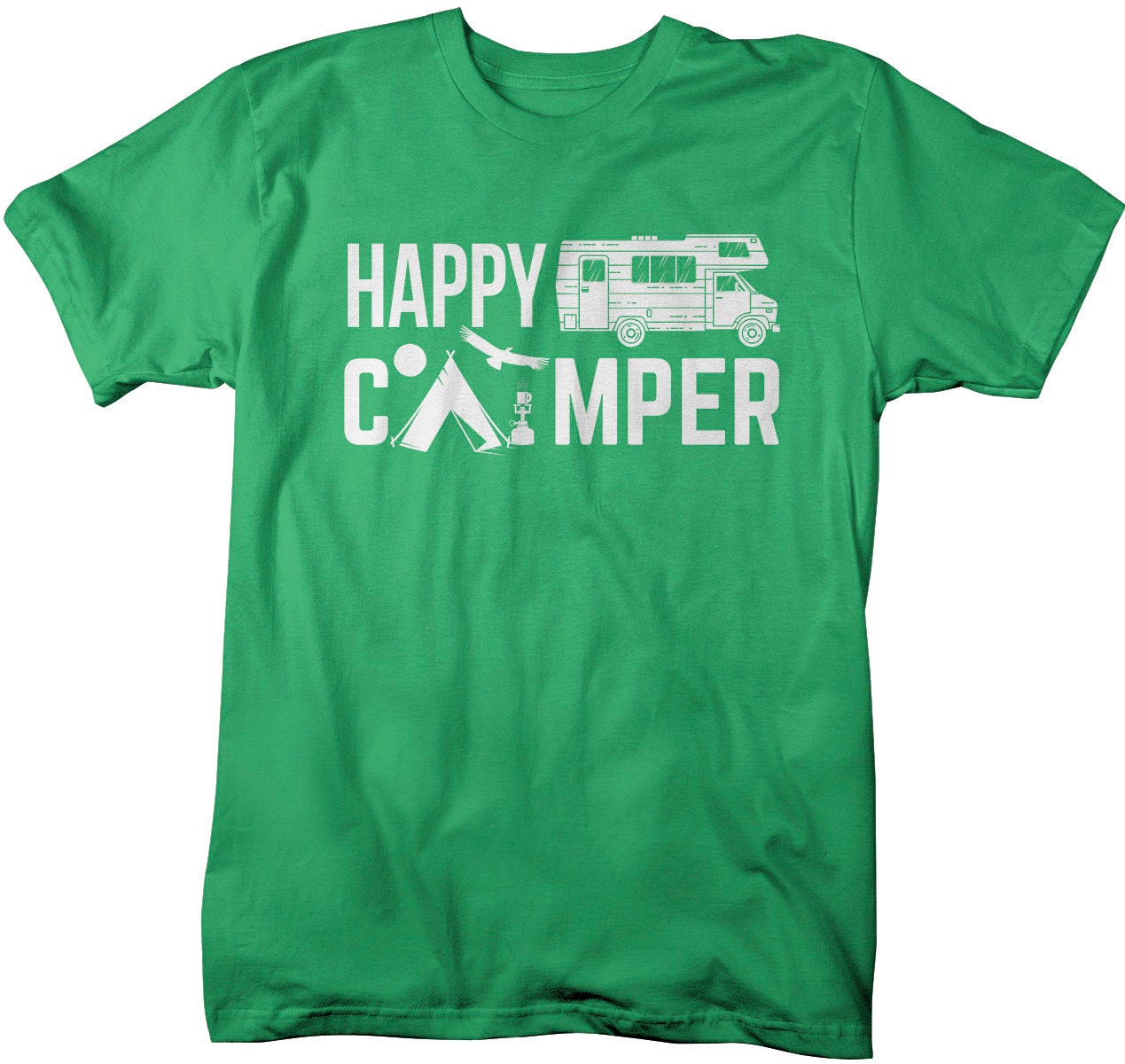 Men's Happy Camper T-Shirt RV Motor Home Tee Camping | Etsy