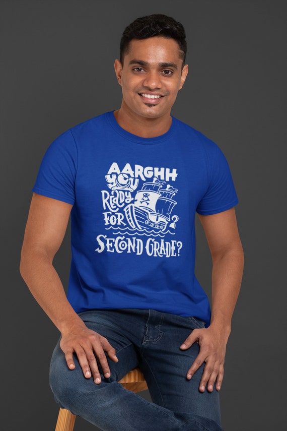 Men's Funny School T Shirt Second Grade Shirts 2nd Grade Pirate Theme Arrgh You Ready Teacher Back To School Tshirt Unisex Graphic Tee