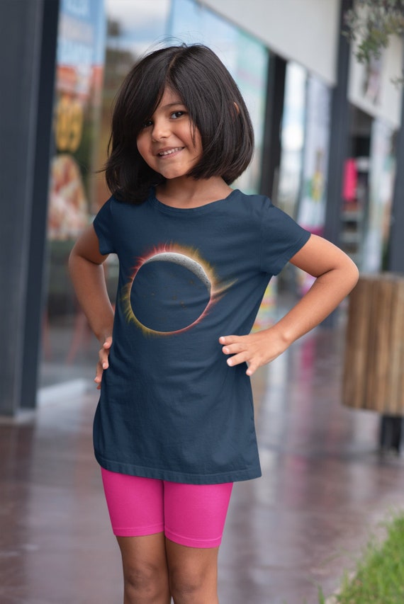 Kids Solar Eclipse Shirt Total Sun Eclipse Astronomy Gift Astronomer Science Stars Boy's Girl's Cool Space Geek Graphic Tee Unisex Youth