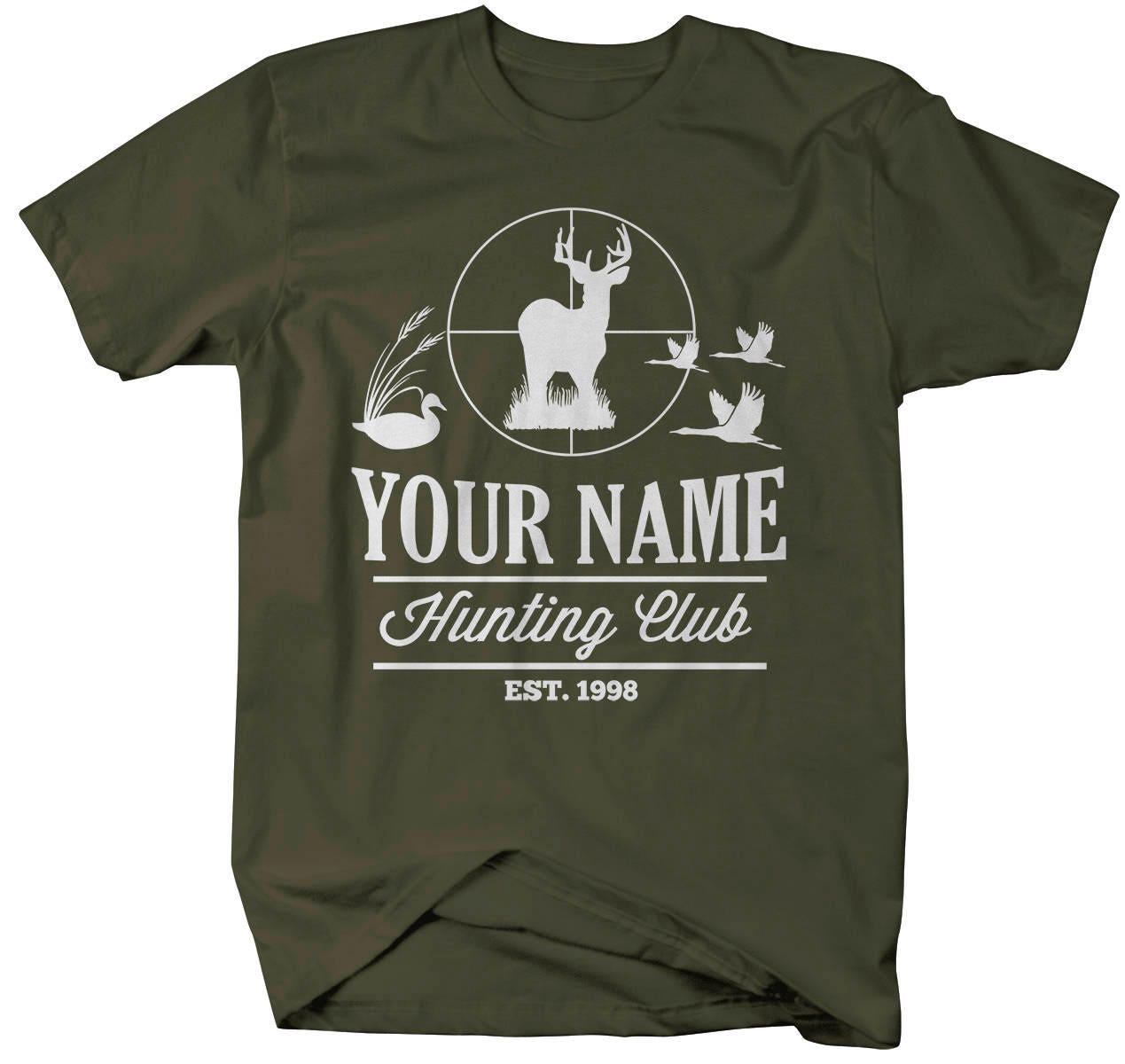 Personalized Hunting T shirt Family Hunting Club Deer Duck Birds