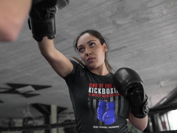 Camiseta para hombre, diseño de estrella de boxeo, color negro