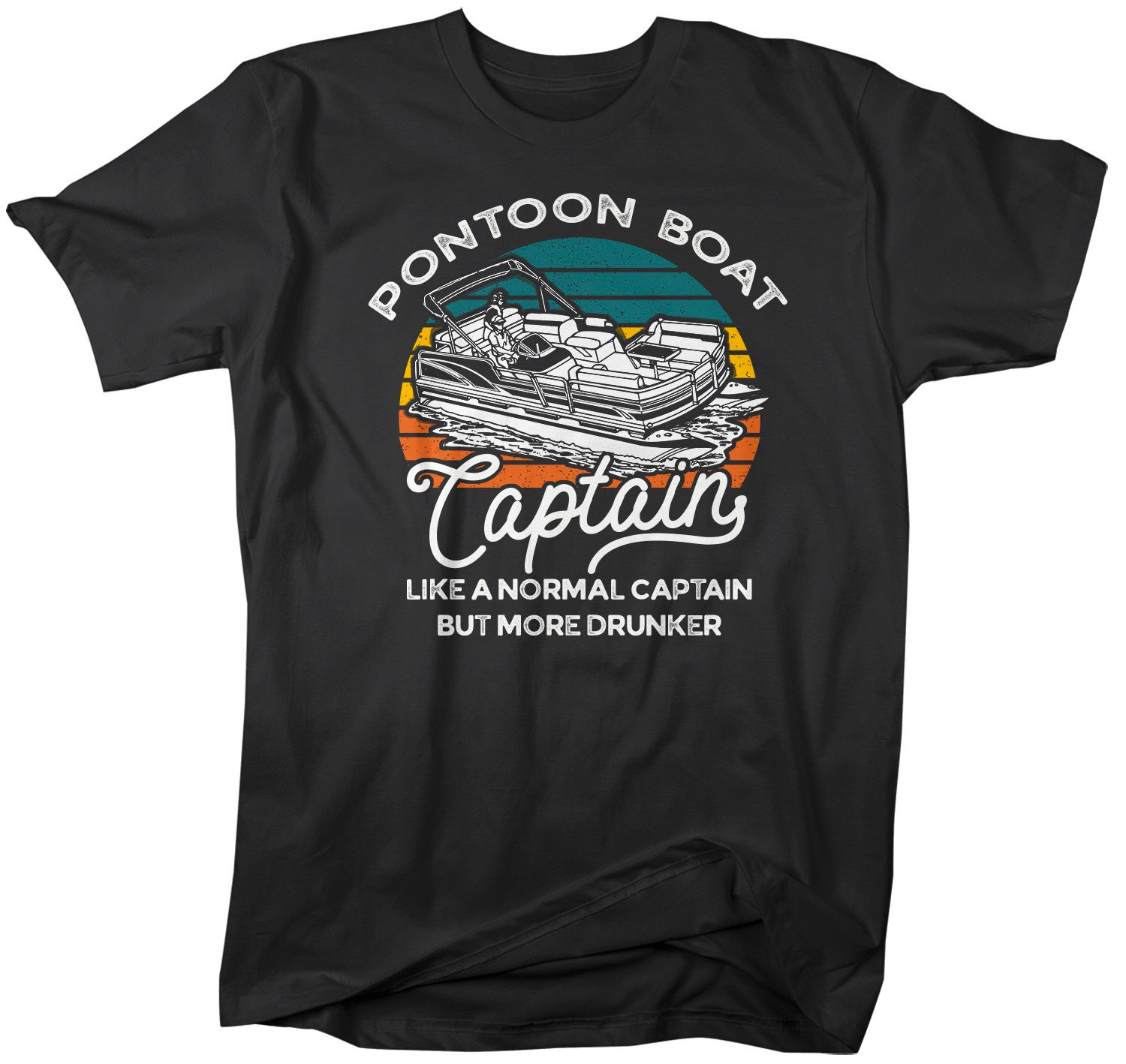 Men's Funny Pontoon Boat T Shirt Pontoon Boat Captain | Etsy