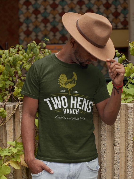 Men's Personalized Rooster T Shirt Vintage Farm Shirt Farmer Gift Idea Custom Chicken Shirt Farm Shirts Man Unisex