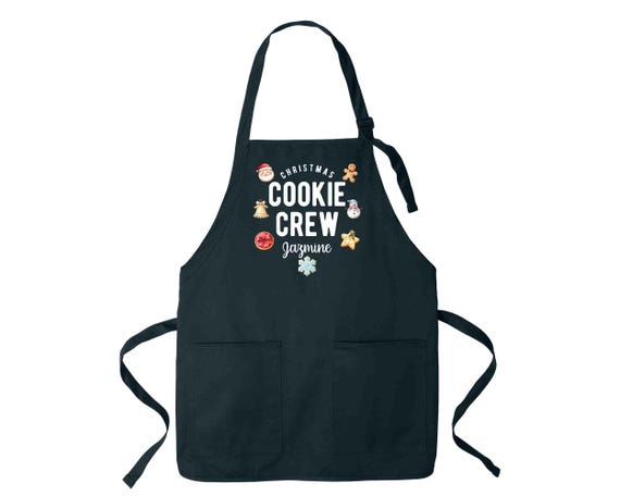 Personalized Cookie Baking Apron, Custom Christmas Cookie Apron, Baker Gift Idea Name Unisex For Men & Women