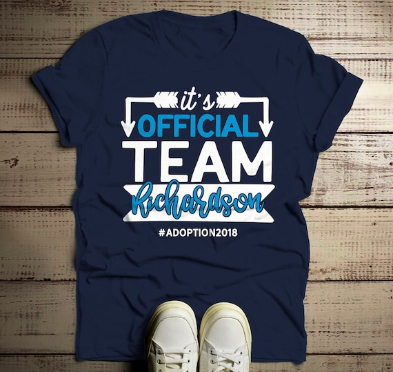 Men's Personalized Adoption T Shirt Matching Custom Family Shirts Adopt Adopting Tee