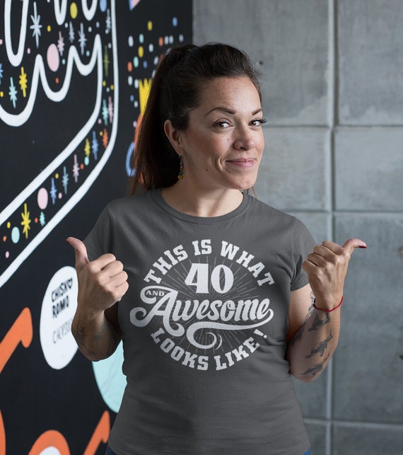 Women's Funny 40th Birthday T Shirt 40 and Awesome Shirts - Etsy Canada Women's Funny 40th Birthday T Shirt 40 and Awesome Shirts - Etsy Canada