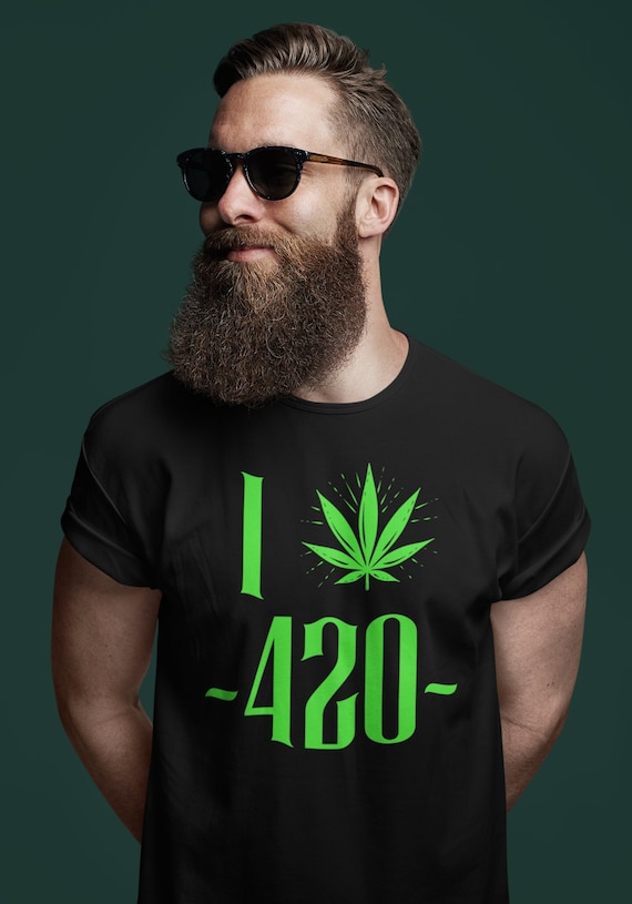 Men's Funny Cannabis T Shirt Weed Leaf Marijuana High 420 4:20 Tshirts Bud Pot Stoner Gift Men Unisex Tee