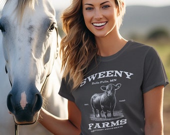 Women's Personalized Farm T Shirt Vintage Farming Shirt Personalized Farm Tractor Shirts Custom Gift Idea Farm Tshirt Ladies Woman Tee