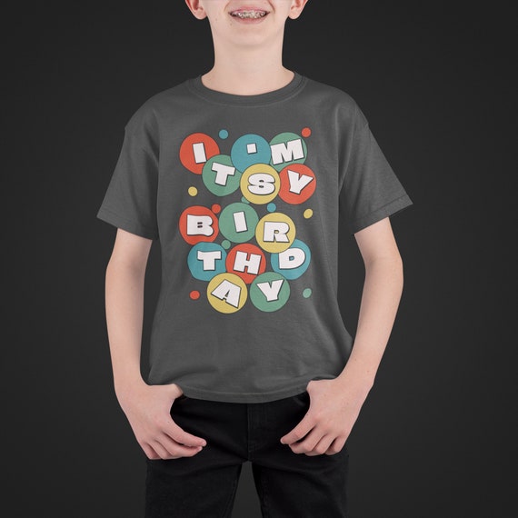 Kids Retro Birthday Shirt Vintage BDay It's My Birthday TShirt Gift Idea Any Age Tee 10 12 13 16 For Him Years Youth Unisex