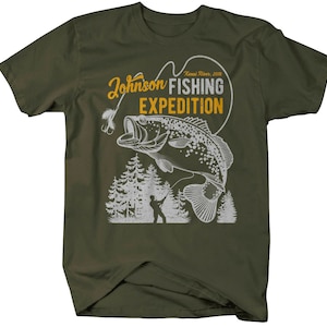 Personalized Fishing T-shirt Fisherman Trip Expedition Tee Shirt Men's ...