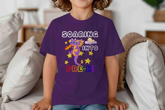 Kids Pre-K Shirt Back To School Tee Dragon T-Shirt Soaring Into Kindergarten T Shirt Flying Fire Dragon Children's Gift Girl's Boys TShirt