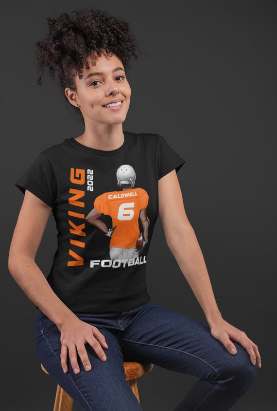 Women's Personalized Football T Shirt Custom Football Mom Shirt Personalized Football Character Team Custom Ladies Shirts Gift Idea