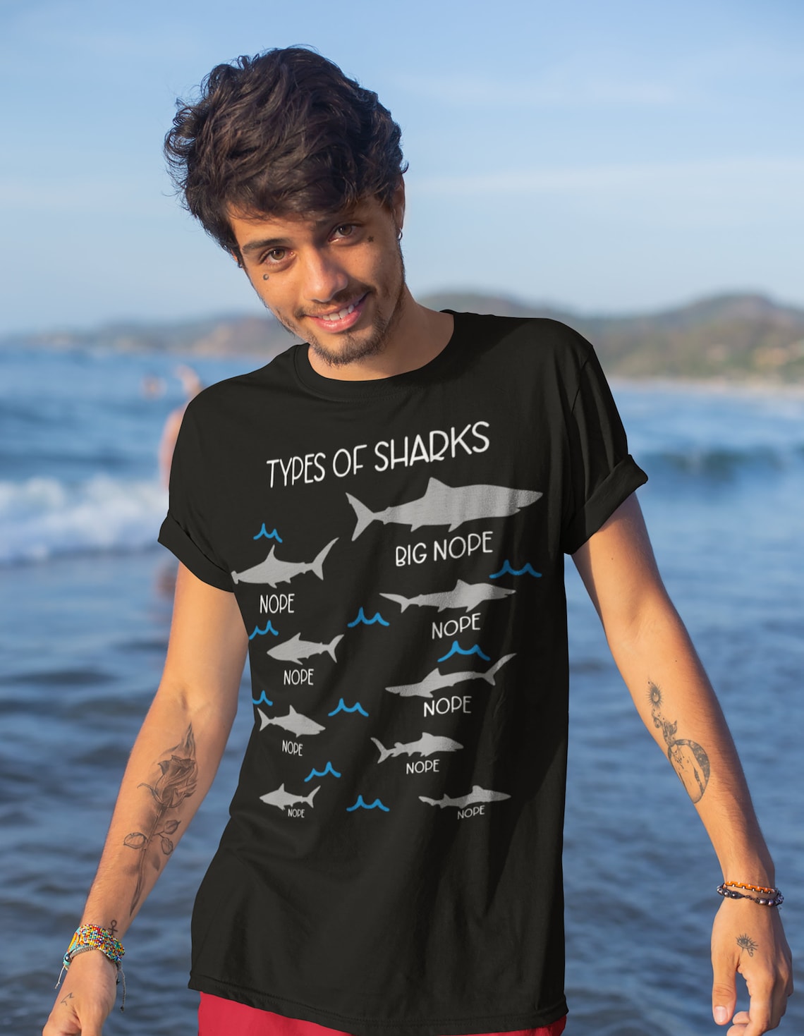 Men's Funny Shark T Shirt Types of Sharks Shirts Funny - Etsy