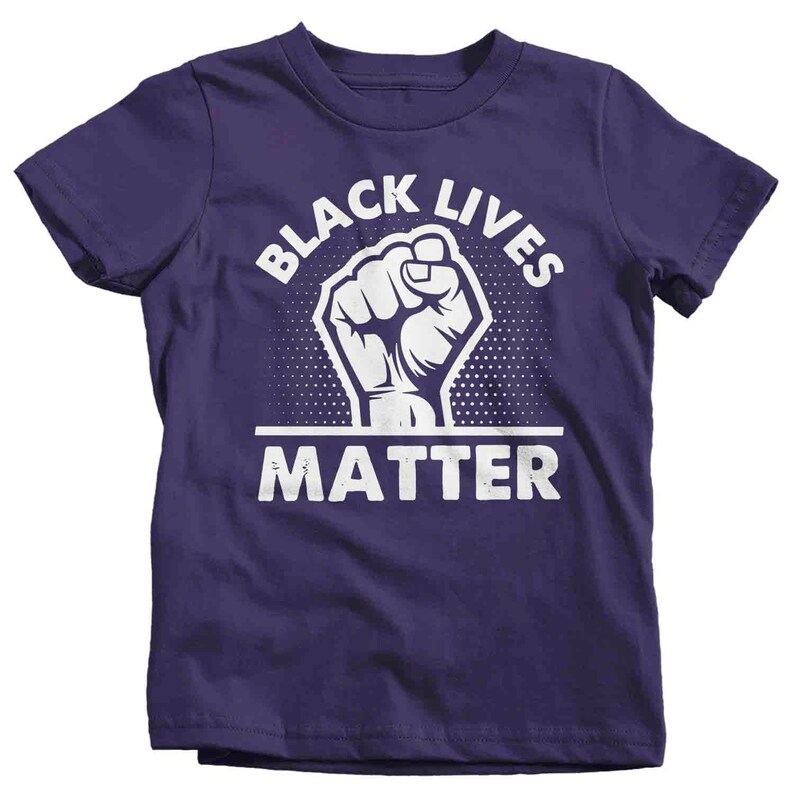 Kids Black Lives Matter Shirt BLM T Shirt Fist Awareness Shirt Human Rights BLM TShirt Equality Equal Boy/'s Girl/'s