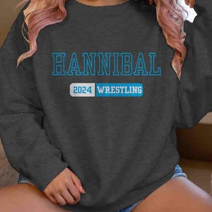 Personalized Wrestling Dad Sweatshirt: Custom Team Logo Unisex Crewneck