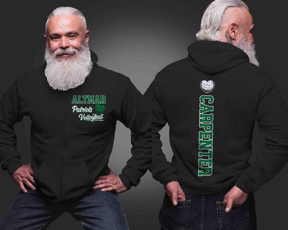 Personalized Volleyball Zip Up Hoodie: Custom Team Jersey Jacket