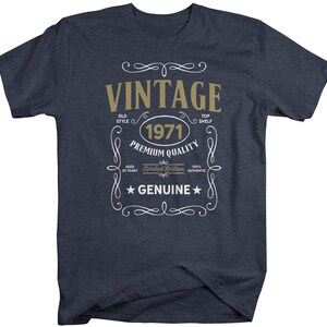 Men's Vintage 1971 50th Birthday T-shirt Classic Fifty - Etsy