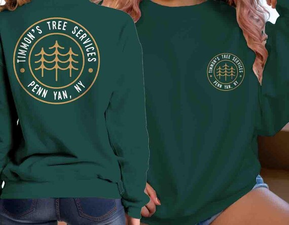 Men's Custom Tree Service Sweatshirt Personalized Tree Felling Shirt Cuts Feller Tee Arborist Crewneck Company Name Business Shirts Pullover