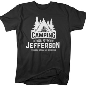 Personalized Camping Tent Forest T-shirt Family Camp Trip Outdoor ...
