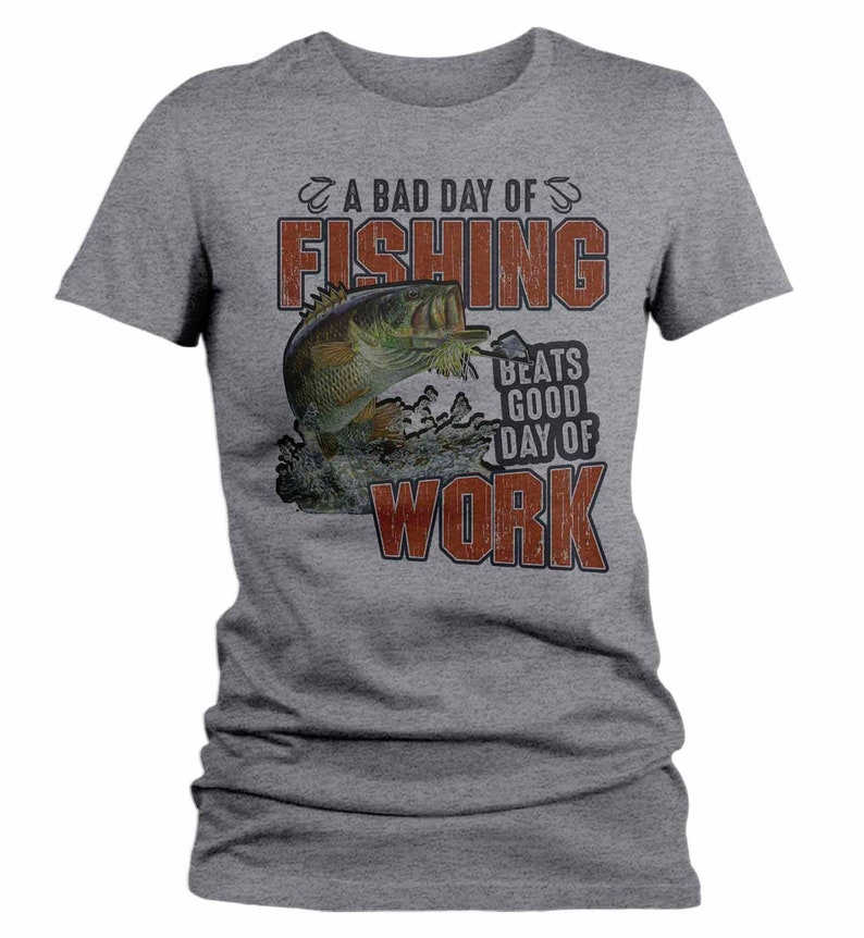 Women's Funny Fishing T Shirt Bad Day Fishing Shirt Beats Etsy
