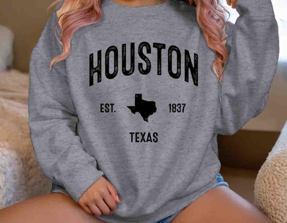 Men's Houston Texas Sweatshirt Texas Pullover Athletic T Shirt Gift Idea Him Texas Pride State Travel Gift Tee TX Southern Gift Unisex Men