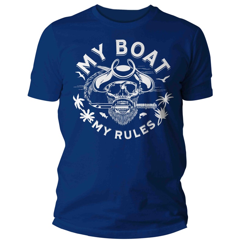 Men's Funny Boating Shirt My Boat Rules T Shirt Humor Gift Etsy