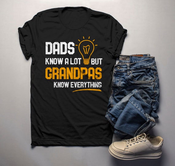 Men's Funny Grandpa Shirt Grandpas Know Everything TShirt Grandpa Gift Idea Grandpa T-Shirt