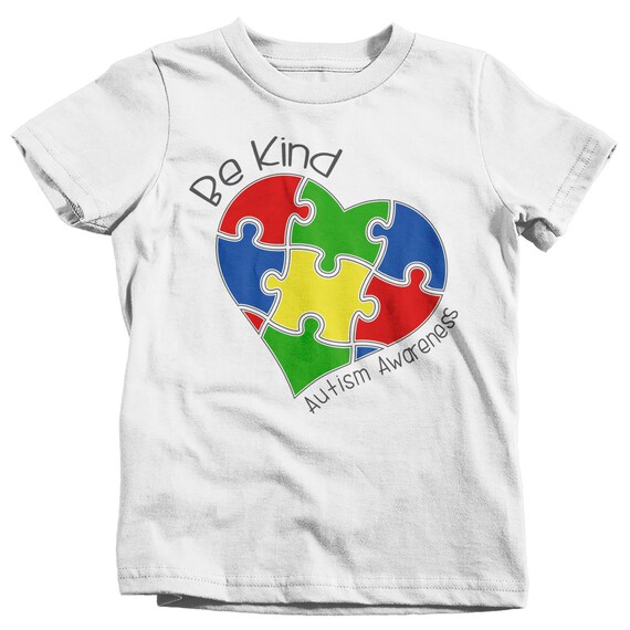 Girlie Girl Originals Youth Autism Awareness Puzzle Heart T Shirt