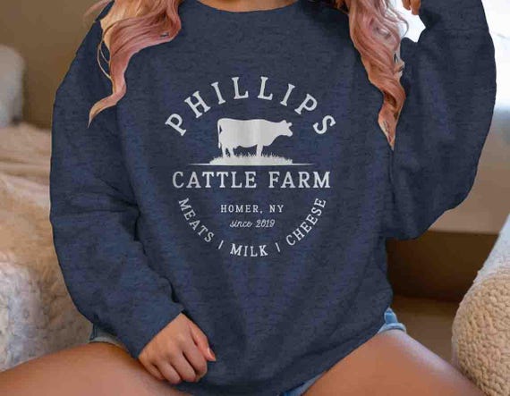Personalized Cattle Farm Sweatshirt: Custom Angus Beef Pullover