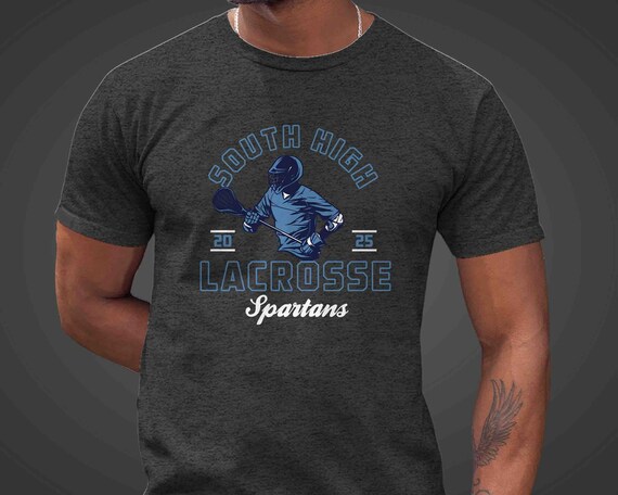 Men's Personalized Lacrosse Shirt Custom LAX Shirts Lacrosse Dad T Shirt Player Mom TShirts Modern Logo Player Unisex Women Gift T-Shirt